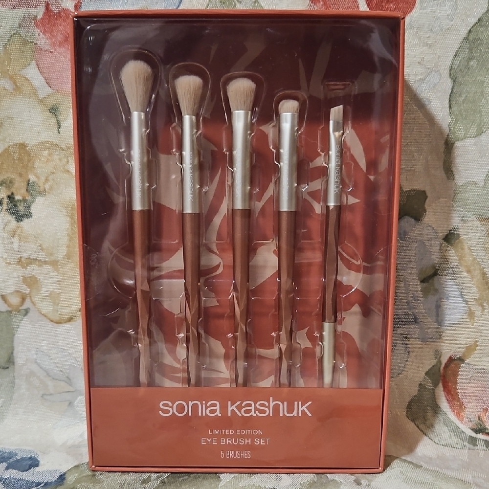 SONIA KASHUK Limited Edition Eye Makeup Brush Set-5 Brushes-NEW